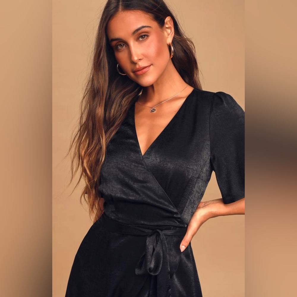 Lulus black wrap dress
